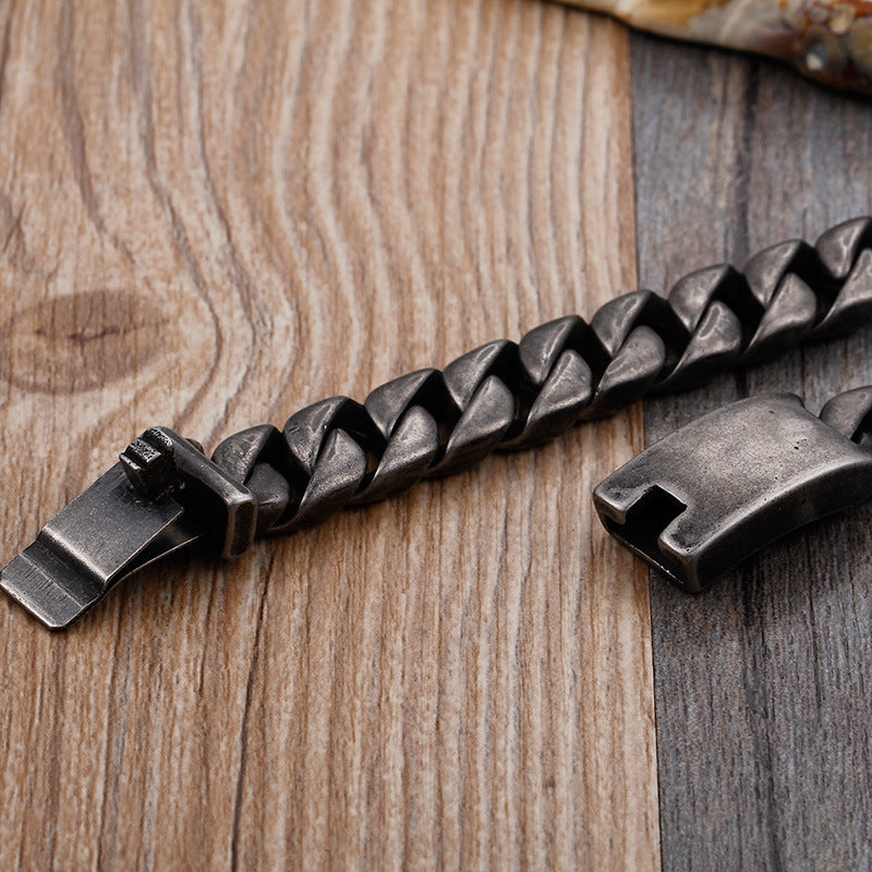 Minimalist titanium steel bracelet