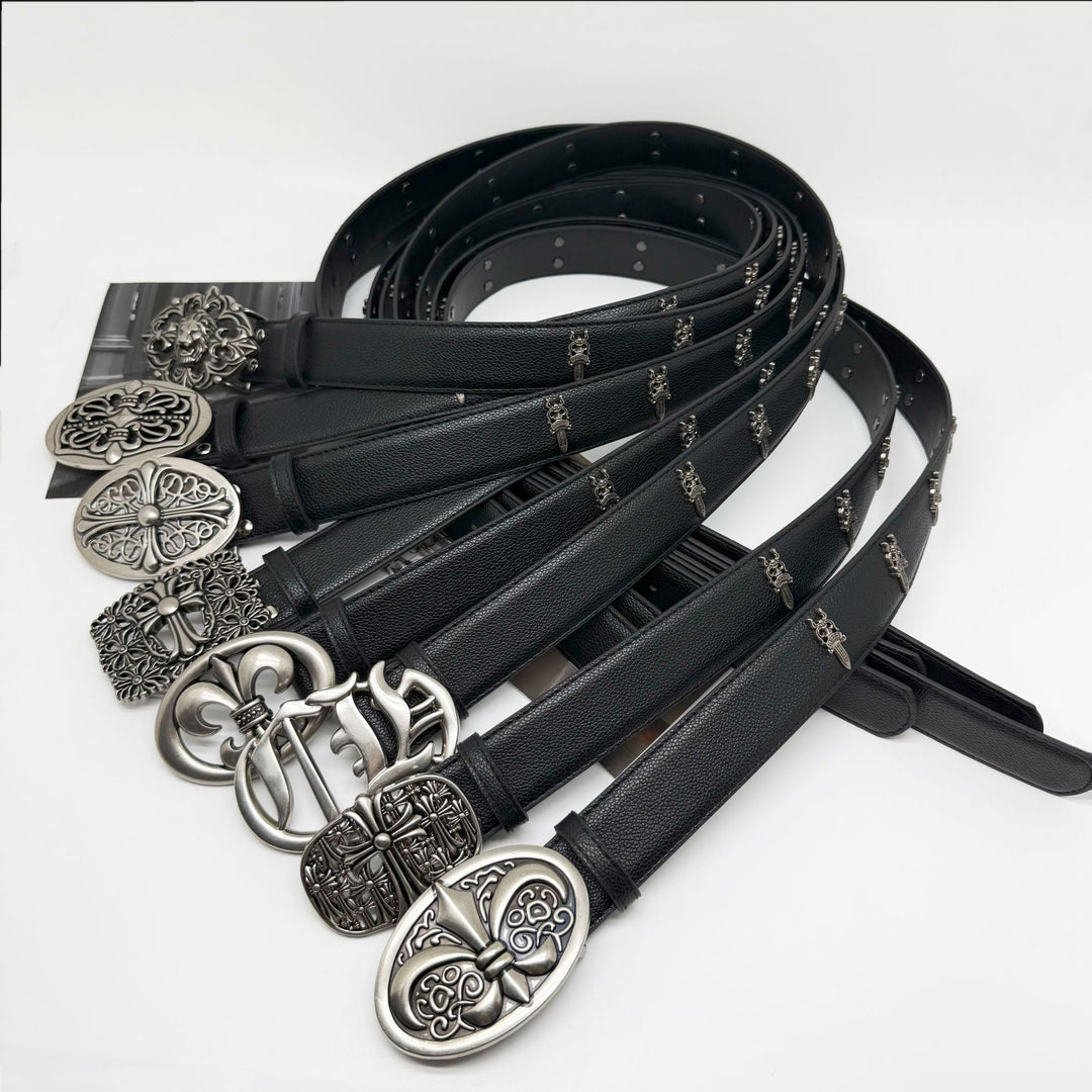 Chrome Hearts Classic Vine Belt with Dagger Stud Accents