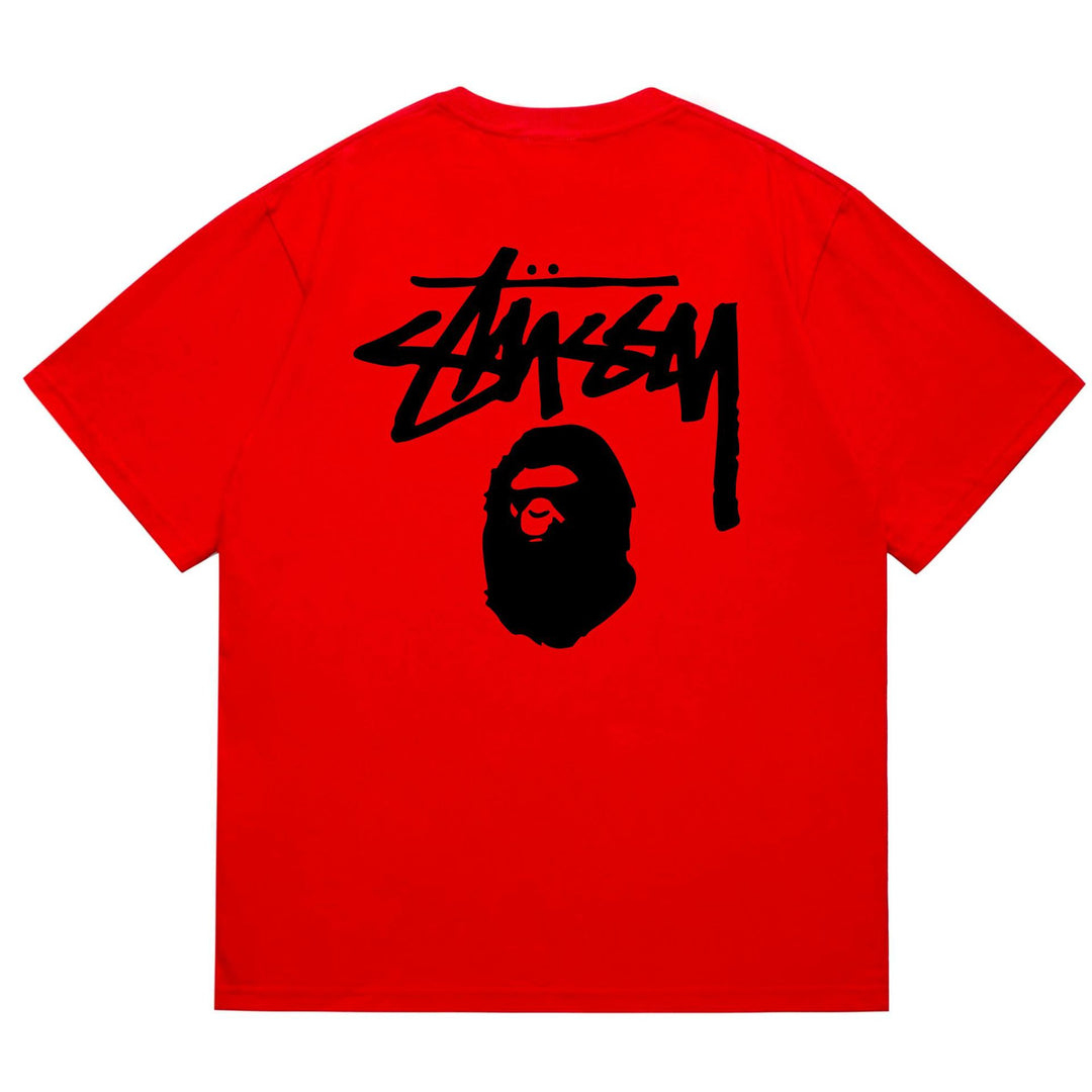 BAPE loose fit short-sleeved letter print t-shirt