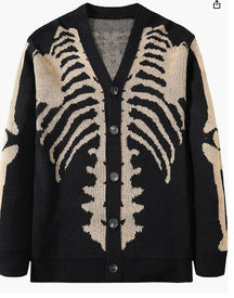 Halloween knitted cardigan sweater