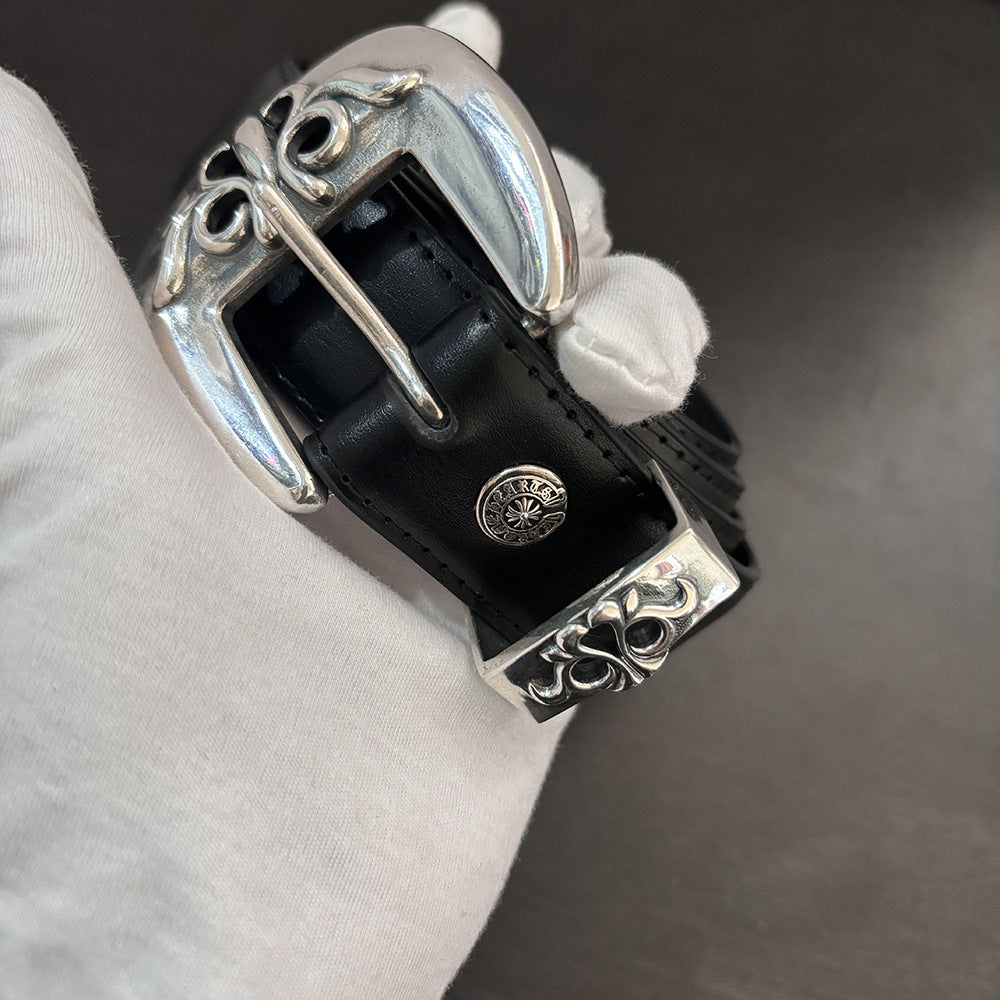 Chrome Hearts Retro Buckle Black Belt