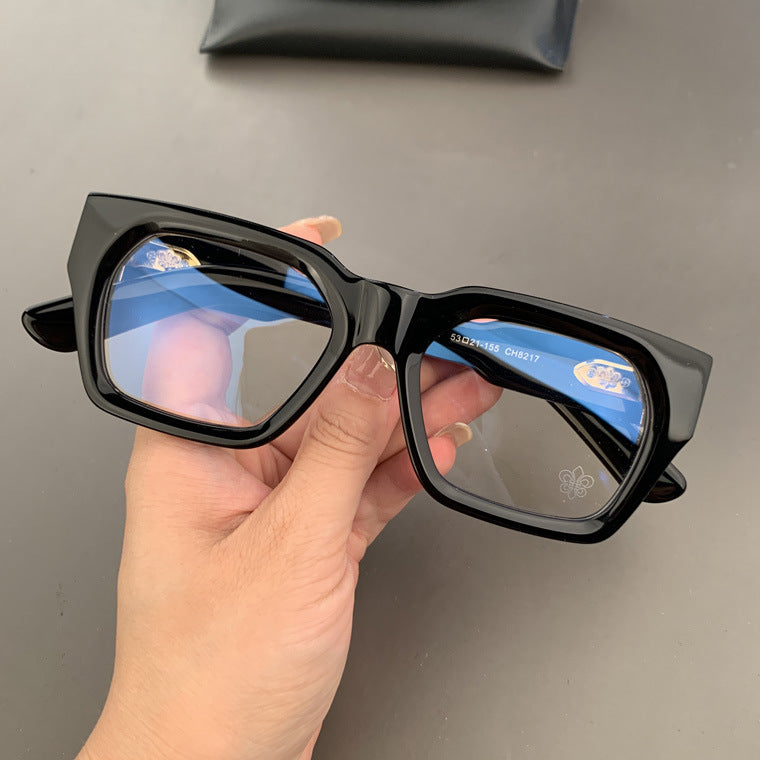 Chrome Hearts thick rimmed large frame no makeup glasses