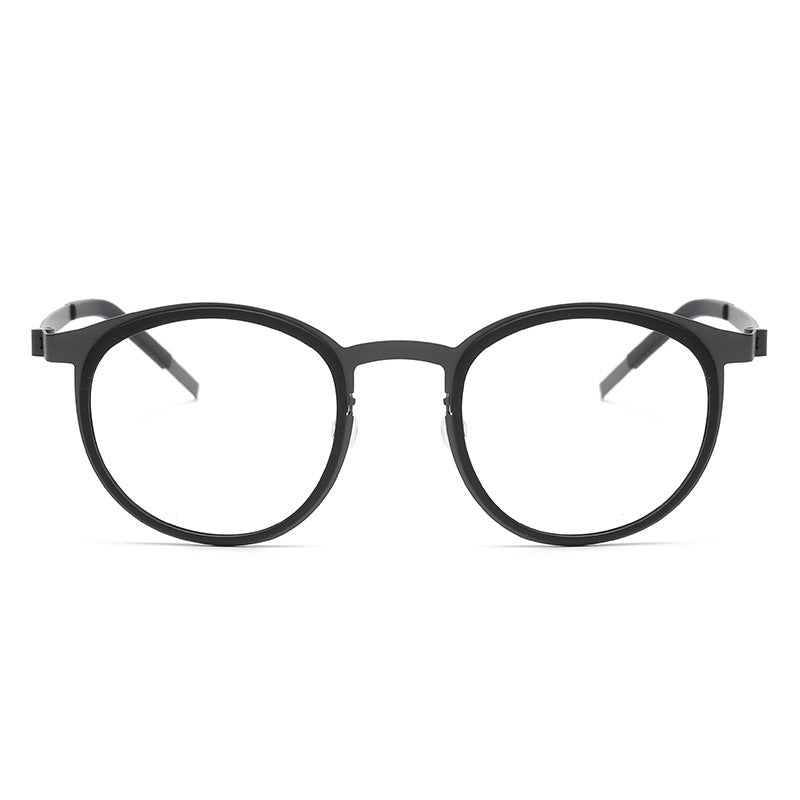 retro Screwless round frame glasses