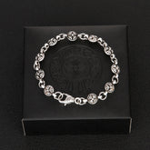 chrome hearts carved personalized cross bracelet