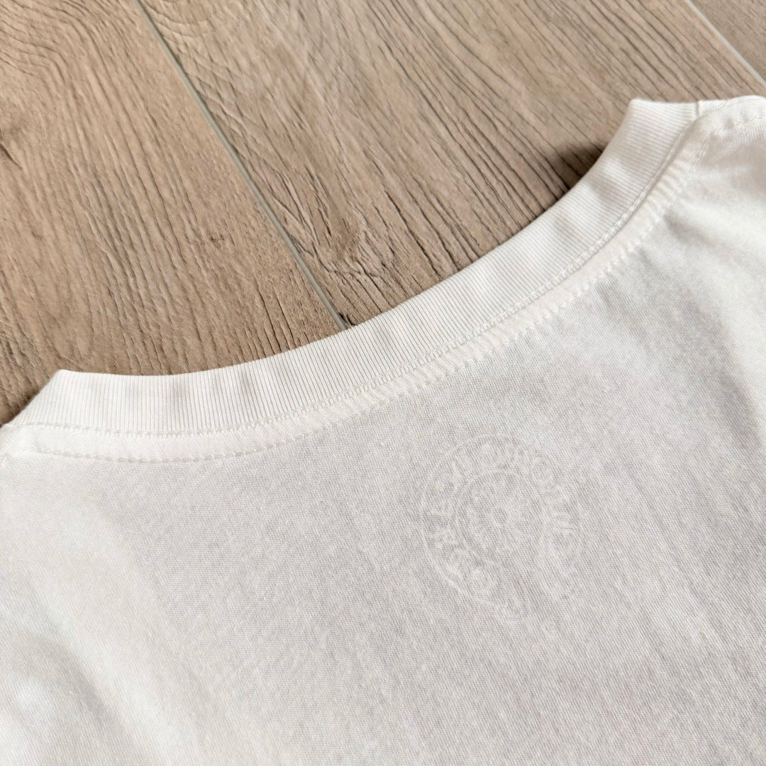 Chrome Hearts V-Neck Scroll Print Short-Sleeve T-Shirt