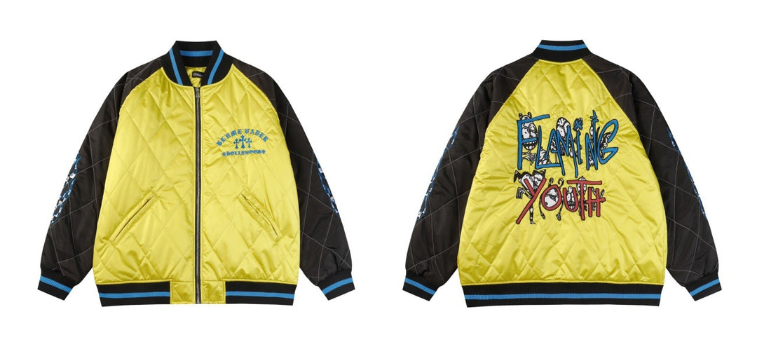 Chrome Hearts Embroidered Cross Baseball Jacket