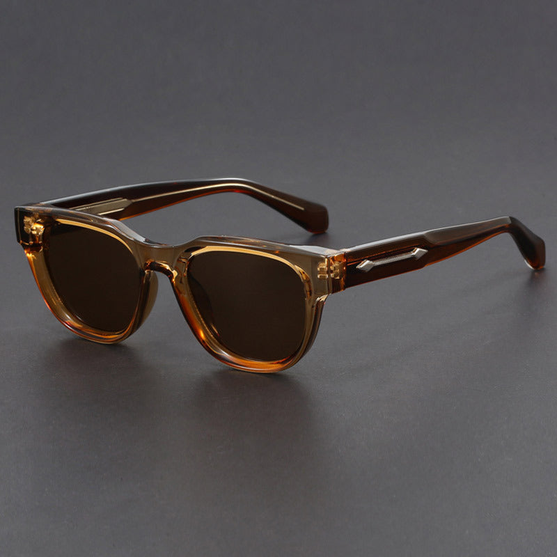 Small square propionate pin inserted sunglasses