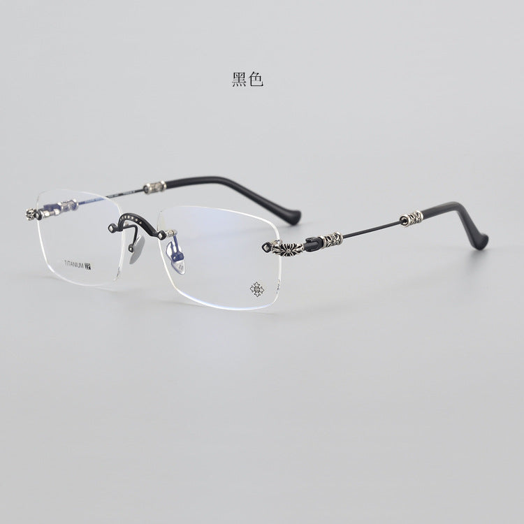 Chrome Hearts rimless pure titanium eyeglasses