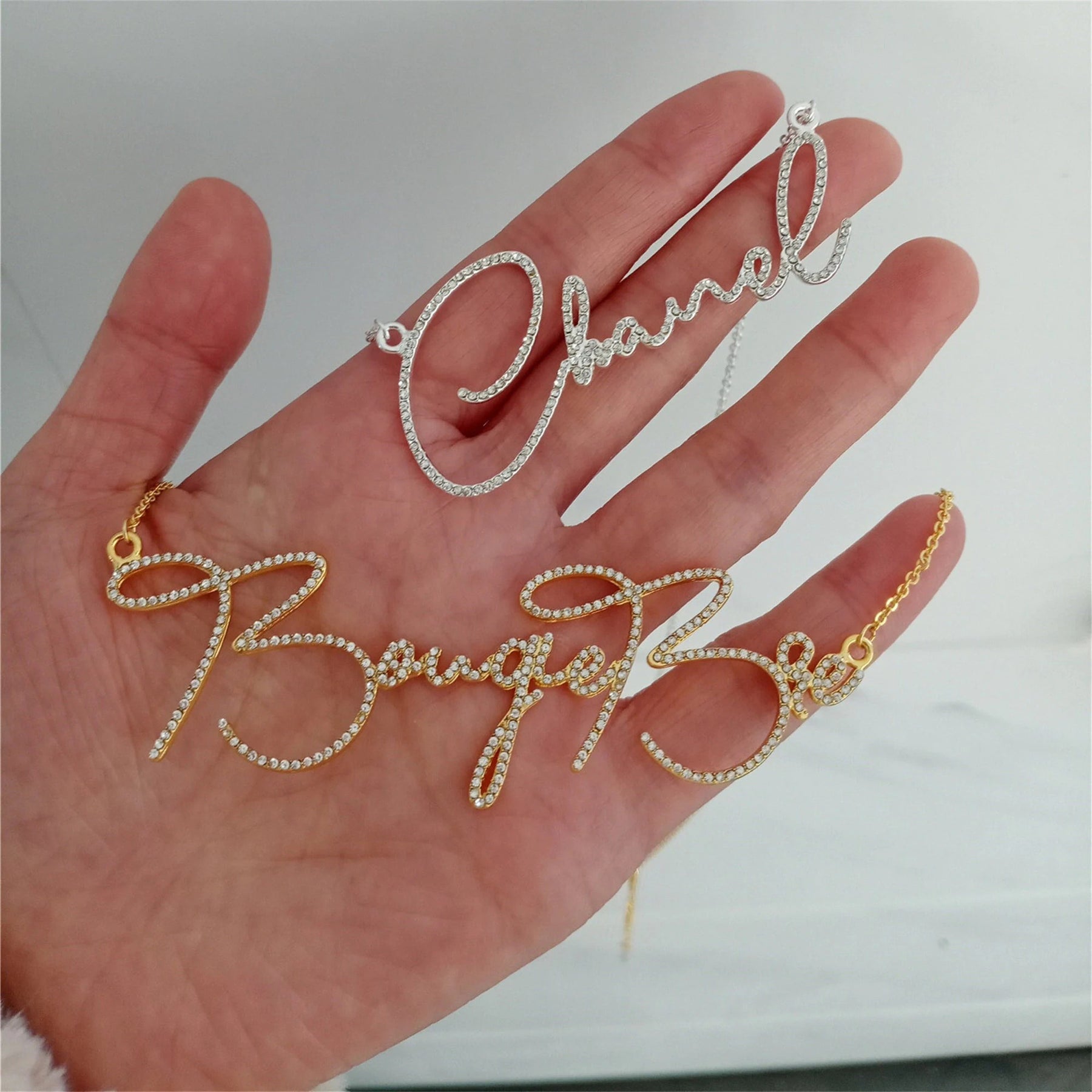 Handwritten signature personalized nameplate necklace