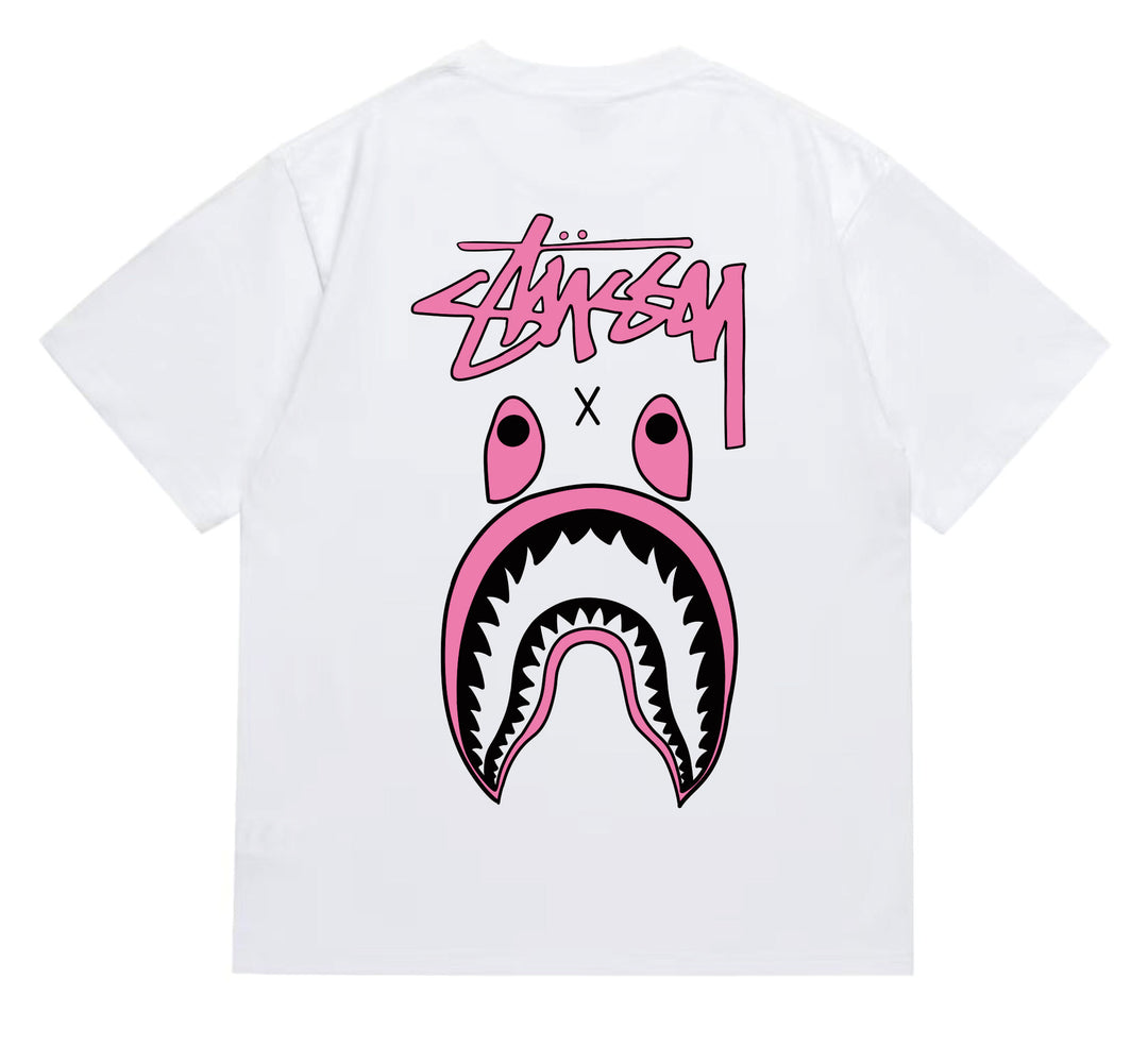 BAPE loose fit short-sleeved letter print t-shirt