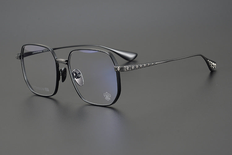 Chrome Hearts pure titanium glasses with cross carved frames