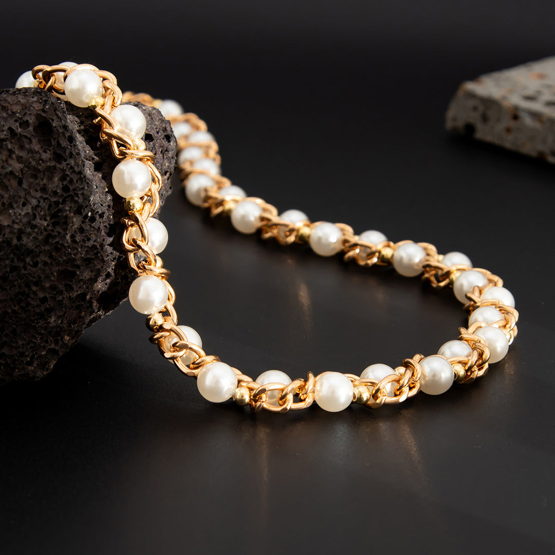 Hip-Hop Pearl-Wrapped Trouser Chain