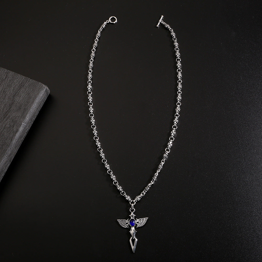 Chrome Hearts Style Dark Cross Necklace