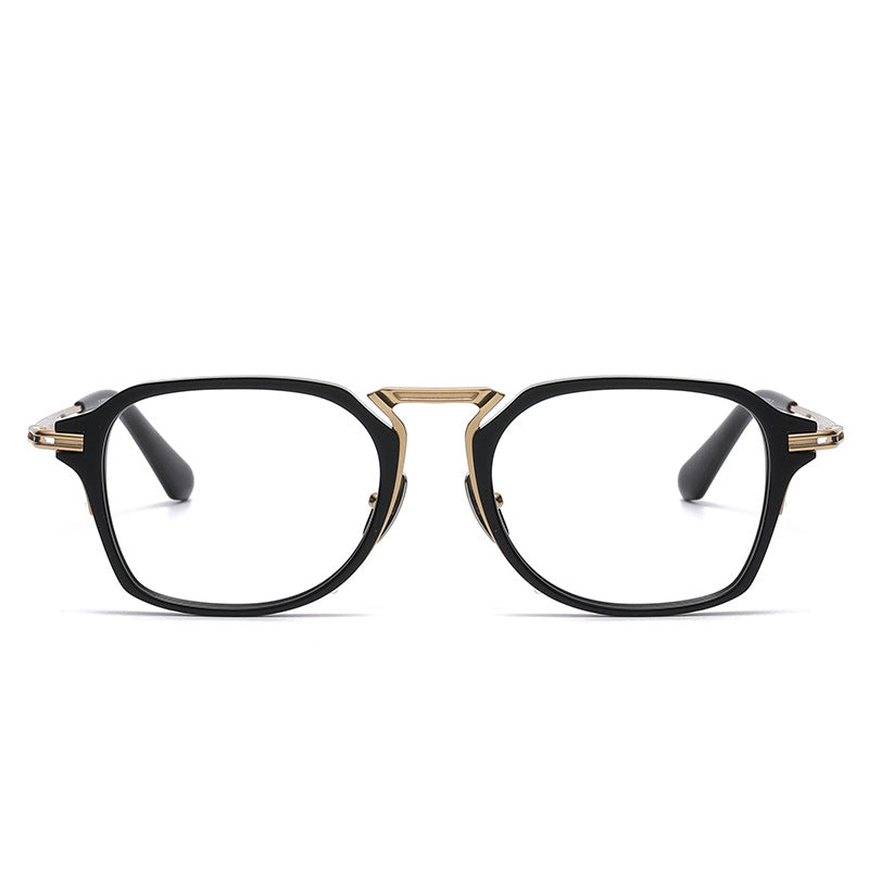 Handcrafted retro square acetate eyeglass frame
