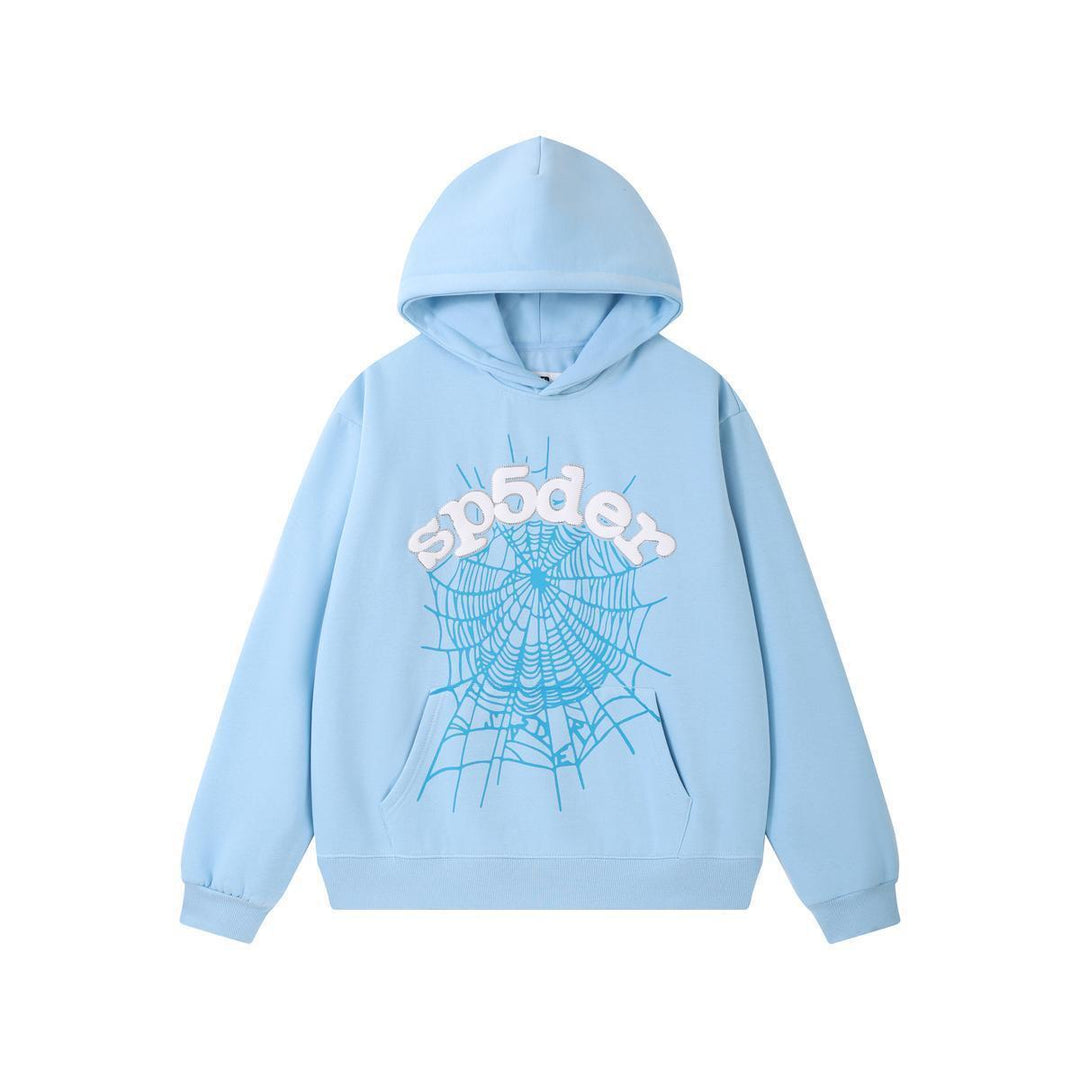 Sp5der foam letter 555 hoodie Pink Casual pants