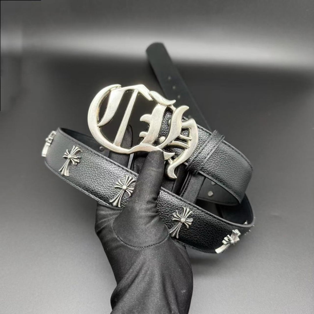 Chrome Hearts Cross Rivet Roller Buckle and Holy Sword Belt