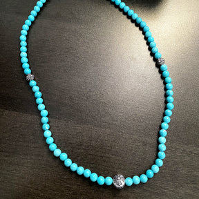 turquoise chrome hearts cross necklace