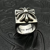 Chrome hearts square cross ring