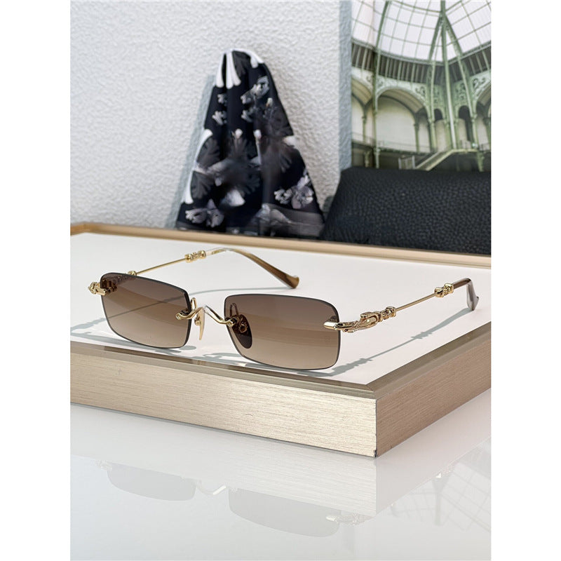 Chrome Hearts square frame PILLSIII pure titanium sunglasses