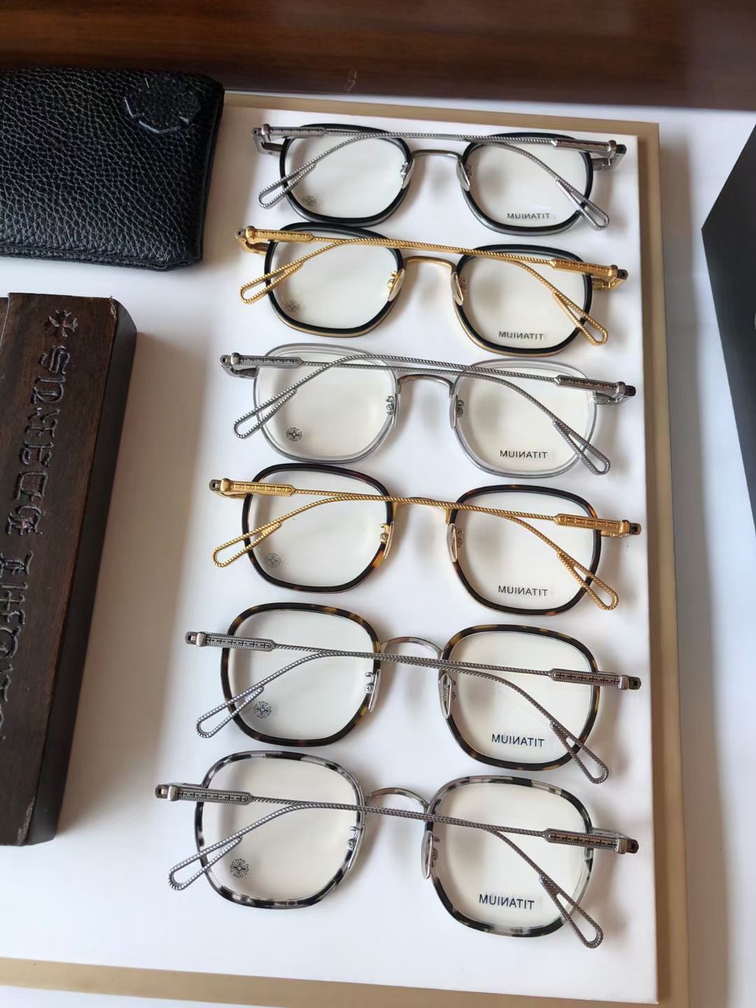 Chrome Hearts thin framed lightweight and artistic glasses