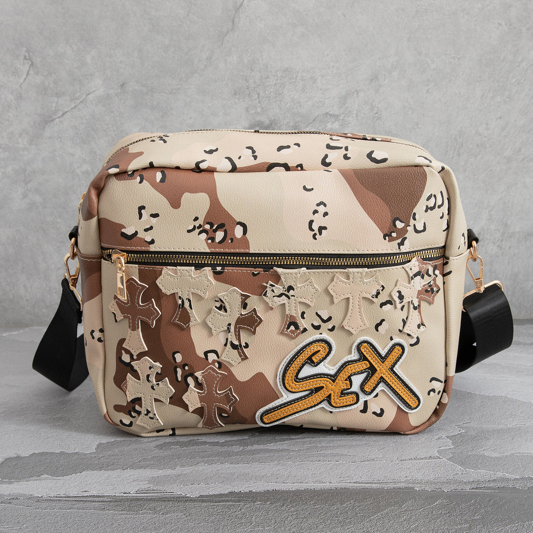 Chrome Hearts Camouflage Sports PU Leather Crossbody Bag