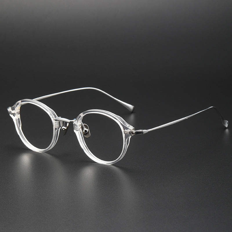 Candy Colors Tortoiseshell Round Titanium Eyeglasses