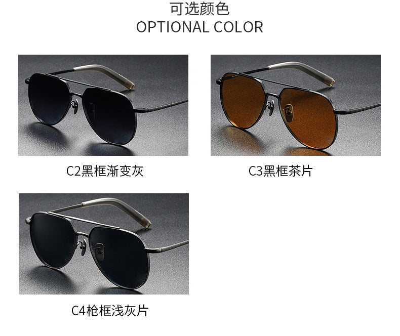 Photochromic polarized sunglasses slimming for large faces