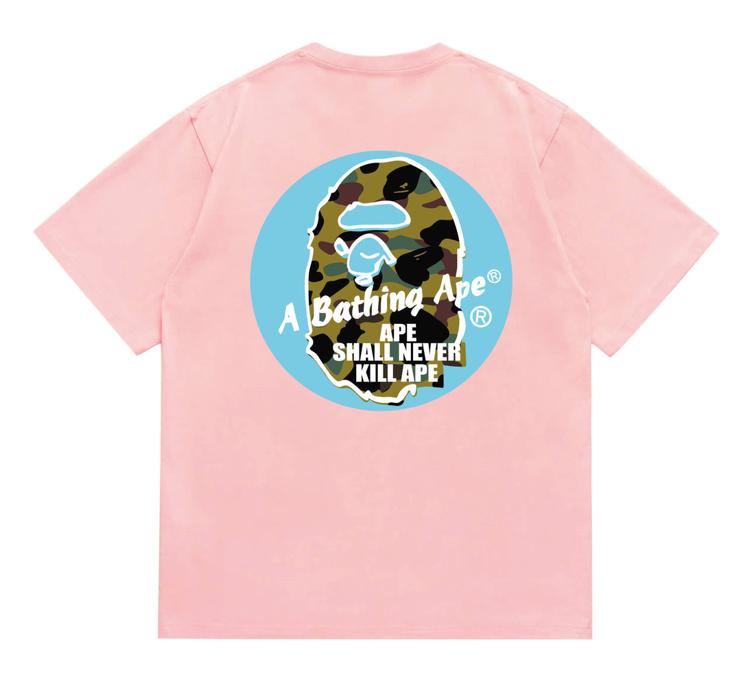 BAPE loose fit short-sleeved letter print t-shirt