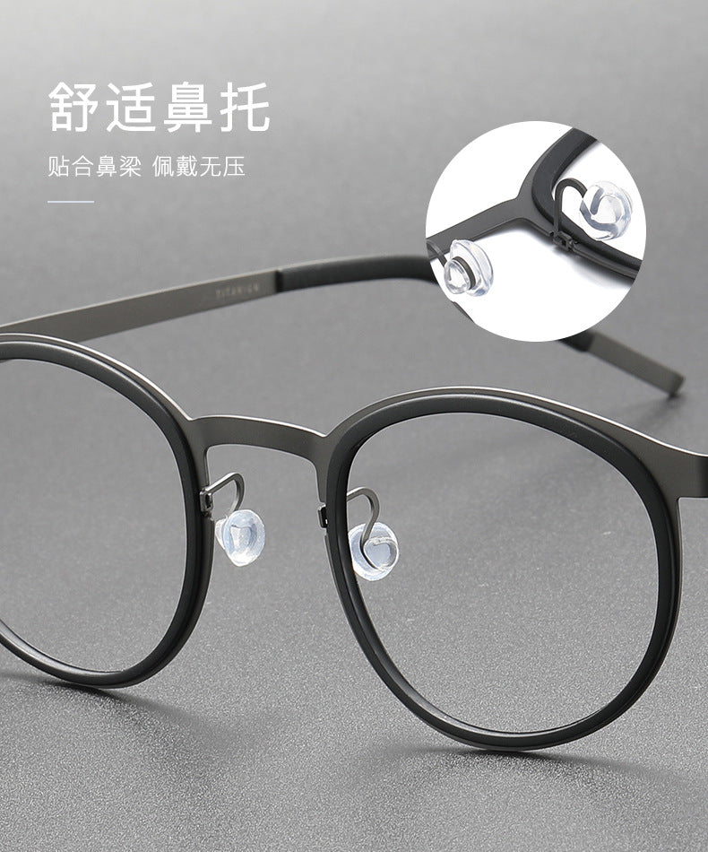 retro Screwless round frame glasses