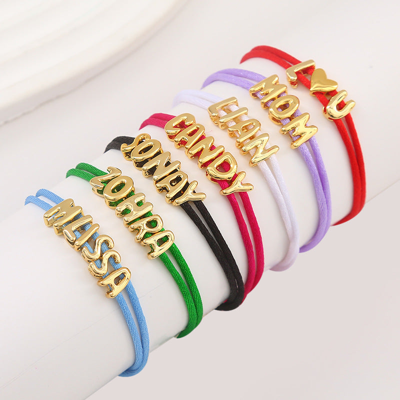 DIY Bubble Letter Bracelet