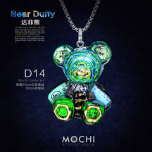 Creative Cyberpunk Duffy Bear Couple Necklace Sweatshirt Pendant-nowadaysfashion