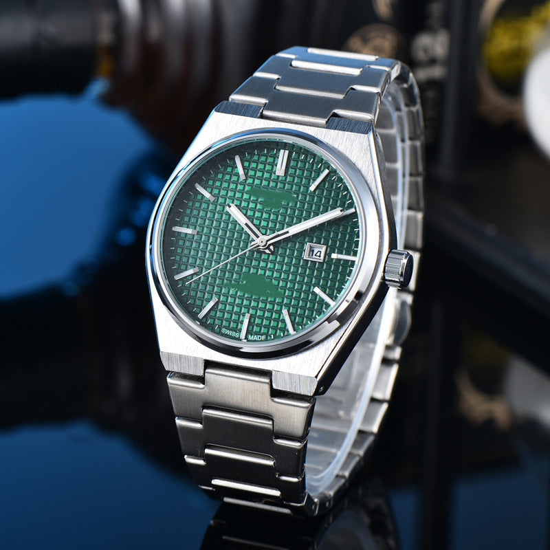 Classic Simple and Generous Solid Steel strap Watch