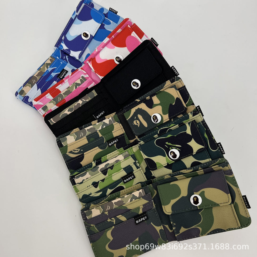BAPE camouflage card holder wallet