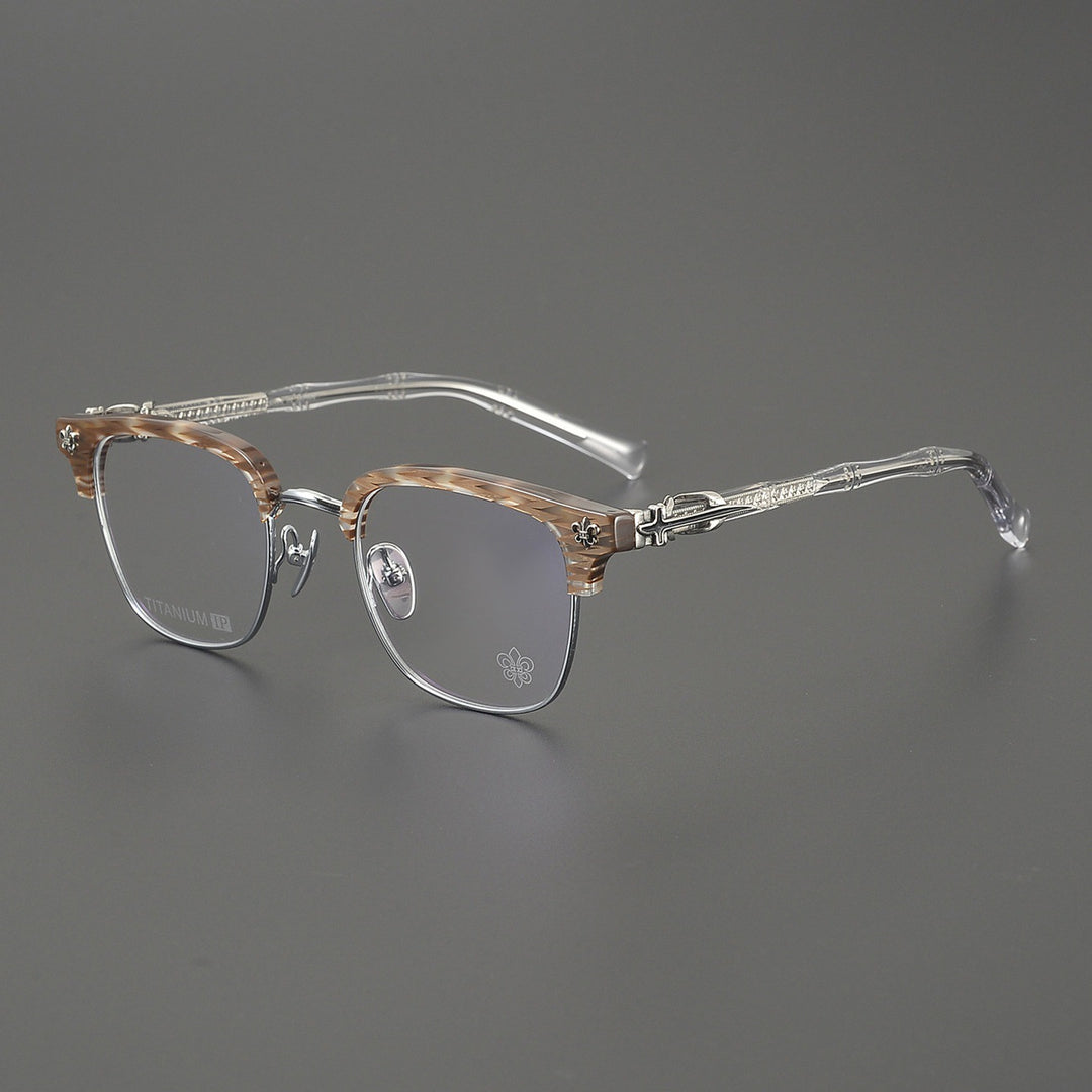 Chrome Hearts Hand-Engraved Vintage Browline Eyeglasses