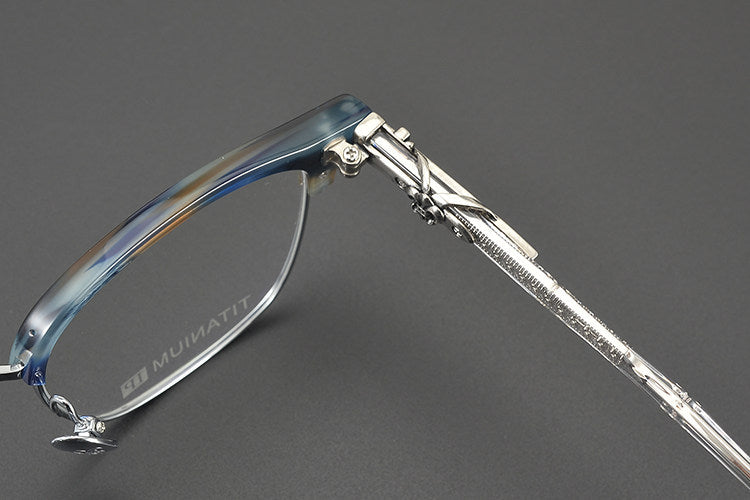 Chrome Hearts Hand-Engraved Vintage Browline Eyeglasses