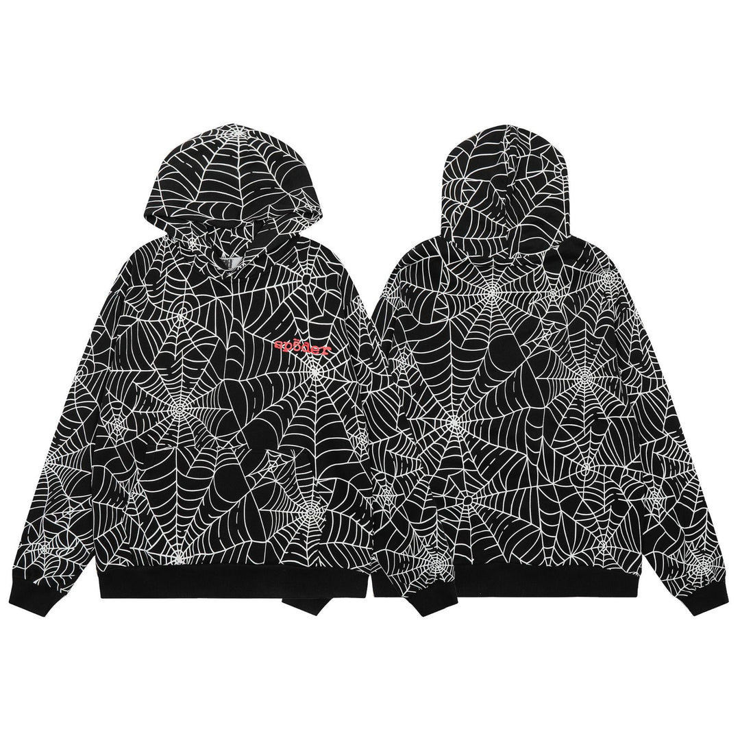 Sp5der555555 Spiderweb Foam Print Sweatshirt Set