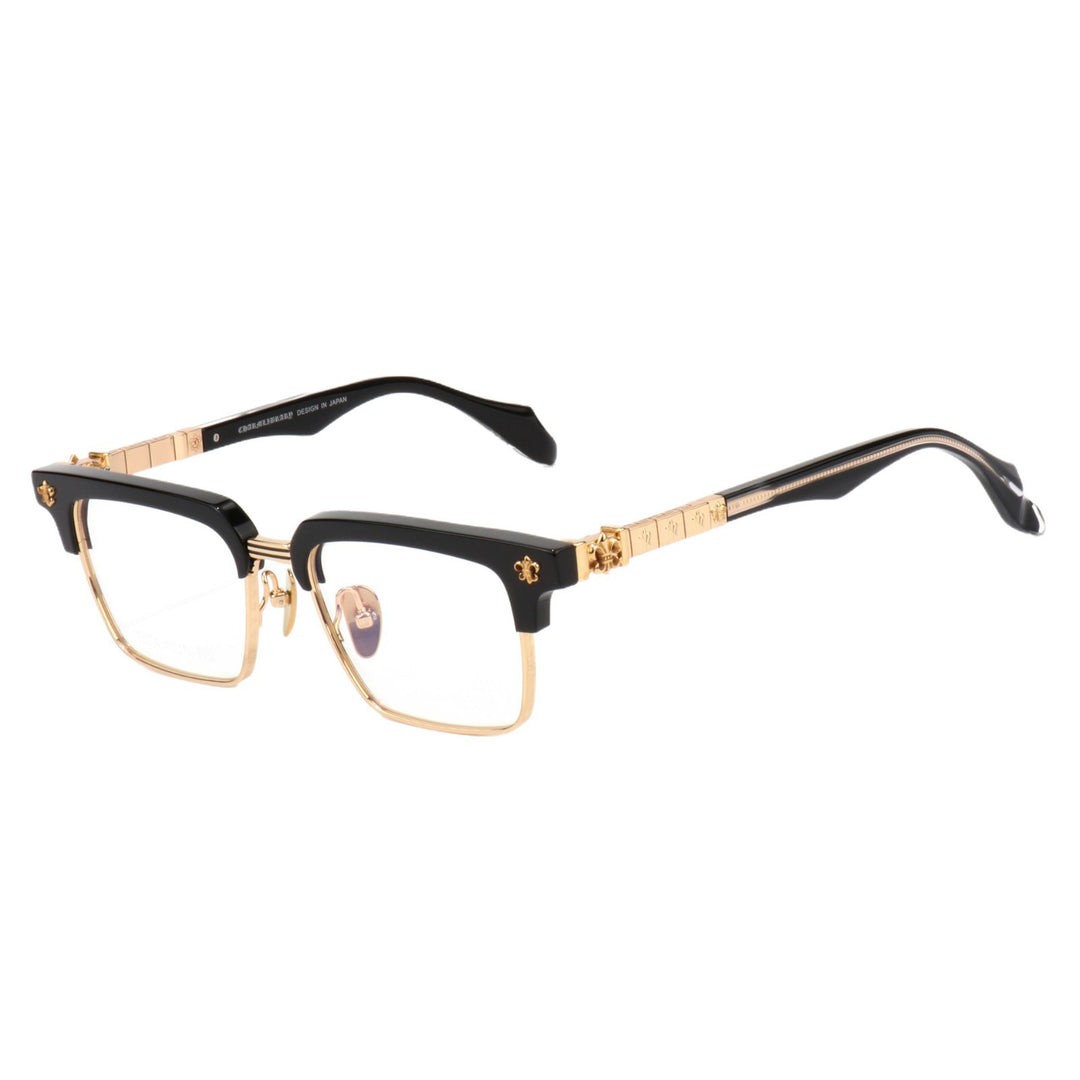 Chrome Hearts half-rimmed accordion temple glasses