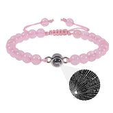 Pink crystal string stone projection bracelet