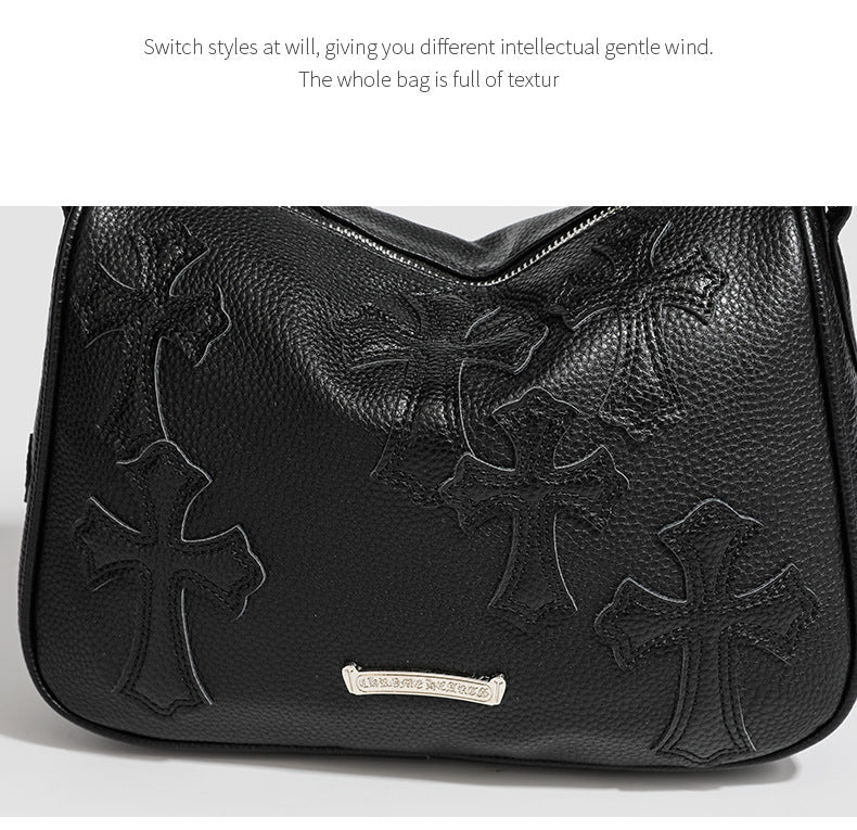 Chrome Hearts Sword Embroidered Cross Shoulder Bag