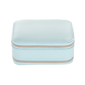 Double zipper mirror convenient jewelry box
