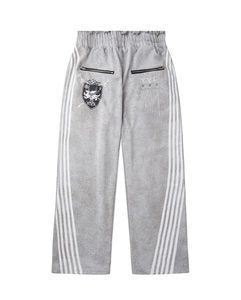 Five-stripe dragon and cross print hoodie.