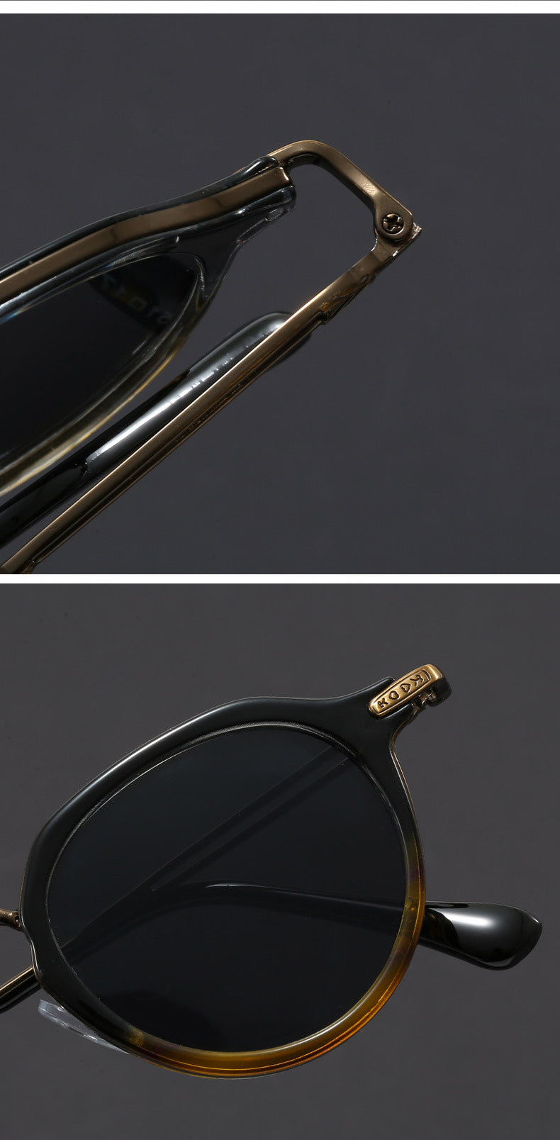 Steampunk metal round sunglasses