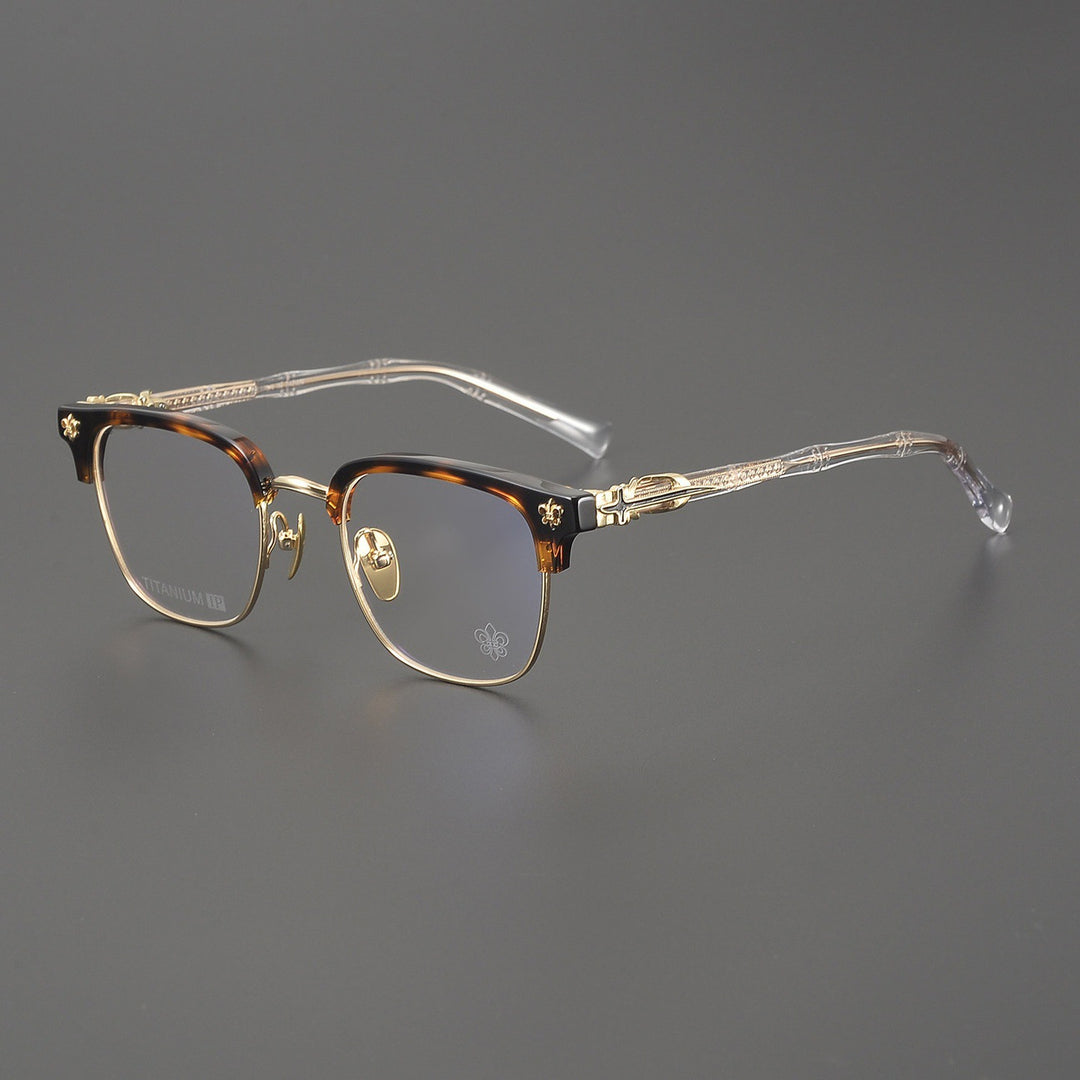 Chrome Hearts Hand-Engraved Vintage Browline Eyeglasses