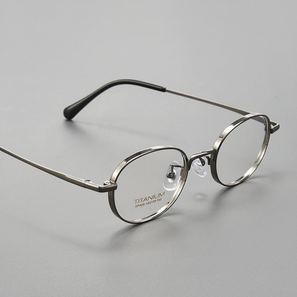Wide-rim Oval Full-rim Small Frame Glasses