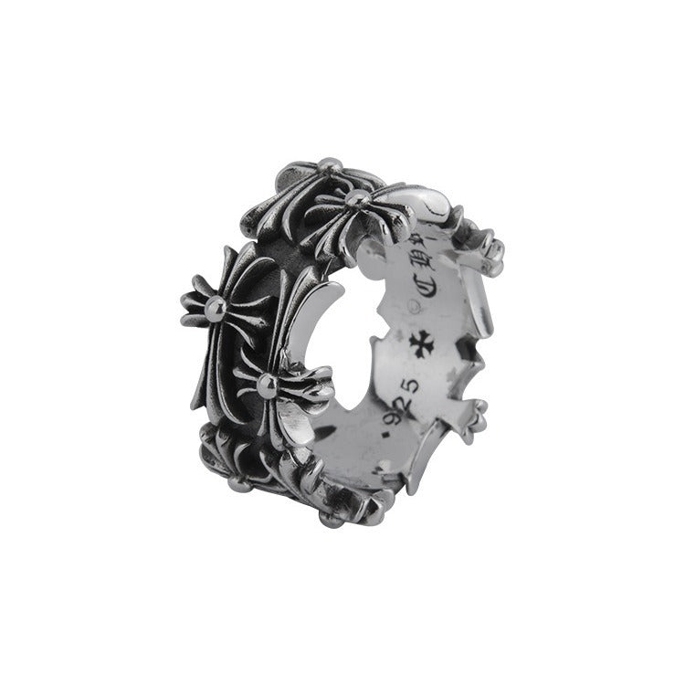 Chrome Hearts 925 Sterling Silver Tombstone Ring