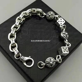 Vintage distressed chrome hearts bracelet