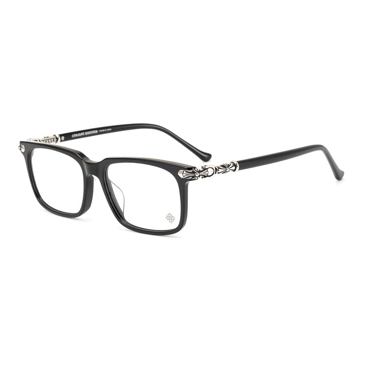 Chrome Hearts square frame thick rim glasses for big faces