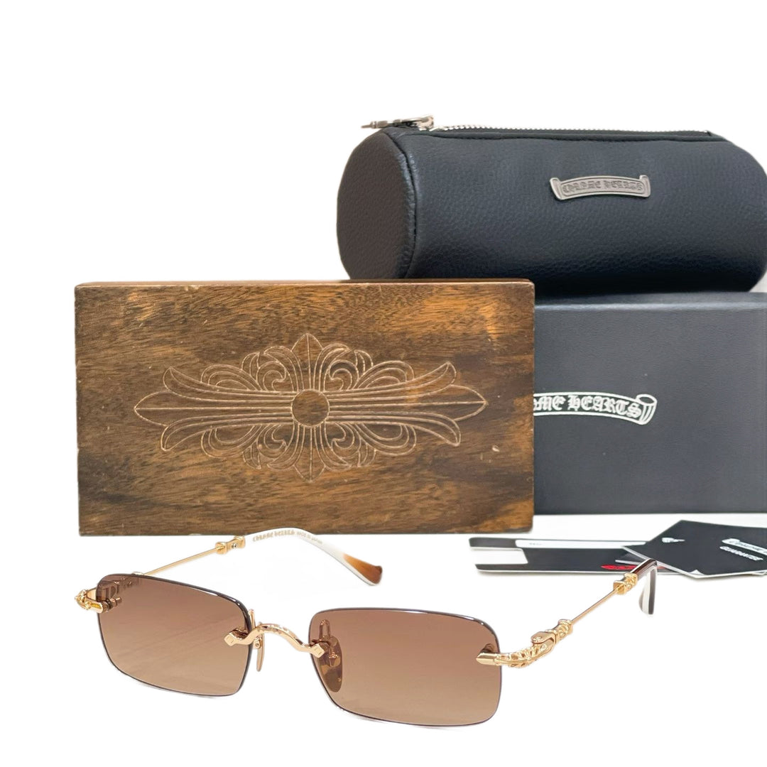 Chrome Hearts square frame PILLSIII pure titanium sunglasses