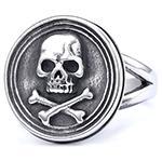 Nordic Stainless Steel Skull Ring Gothic Dark Aesthetic