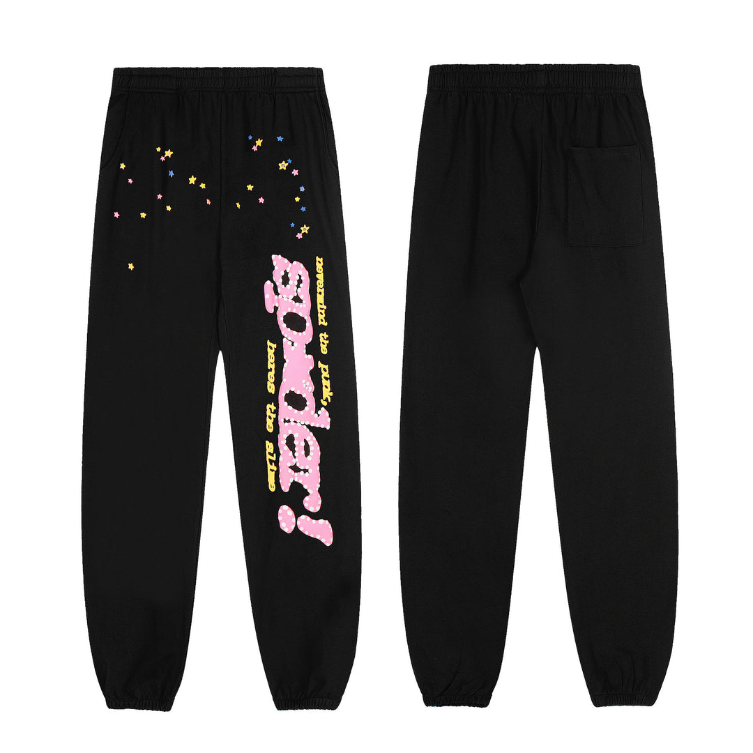 Sp5der555555 Spiderweb Foam Print Sweatshirt Set